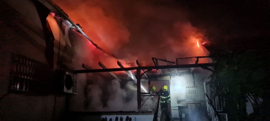 حادث طرق وحريق بهوستيل في حيفا